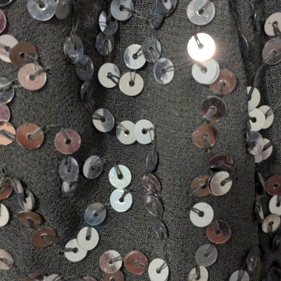 Grey sequin cardigan size M - Picture 3 of 3